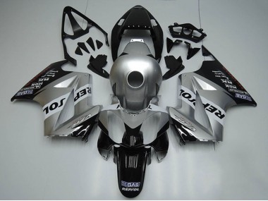 Best 2002-2013 Honda VFR 800 Motorcycle Fairings - Silver White Glossy Black Repsol