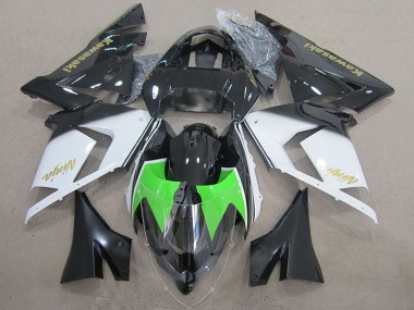 Best 2004-2005 Kawasaki ZX10R Motorcycle Fairings - Black White Gold Ninja