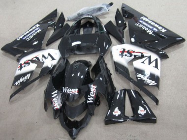 Best 2004-2005 Kawasaki ZX10R Motorcycle Fairings - Black West Ninja