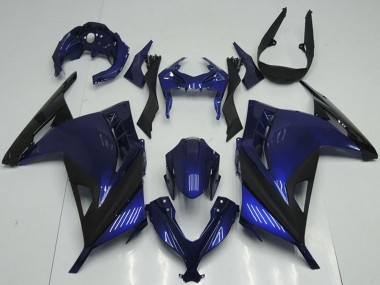 Best 2013-2018 Kawasaki ZX300R Motorcycle Fairings - Blue Black