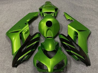 Best 2004-2005 Honda CBR1000RR Motorcycle Fairings - Green Glossy Black Stripe