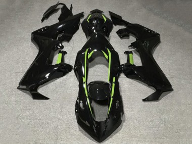 Best 2017-2023 Honda CBR1000RR Motorcycle Fairings - Glossy Black Lime Green Lining