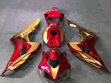 Best 2006-2007 Honda CBR1000RR Motorcycle Fairings - Gold Red