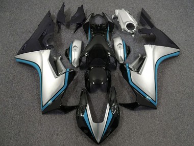 Best 2017-2023 Honda CBR1000RR Motorcycle Fairings - Silver Light Blue Glossy Black