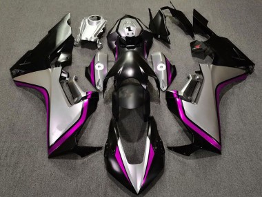 Best 2017-2023 Honda CBR1000RR Motorcycle Fairings - Silver Pink Glossy Black