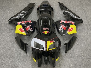 Best 2005-2006 Honda CBR600RR Motorcycle Fairings - Black Yellow White Red Bull