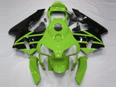 Best 2003-2004 Honda CBR600RR Motorcycle Fairing Kits - Green Glossy Black