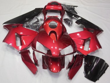 Best 2003-2004 Honda CBR600RR Motorcycle Fairing Kits - Red Glossy Black
