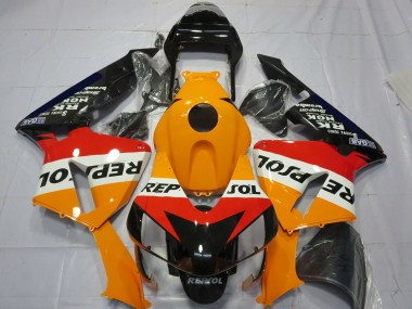 Best 2003-2004 Honda CBR600RR Complete Motorcycle Fairing Kits - Orange White Red Glossy Black Repsol