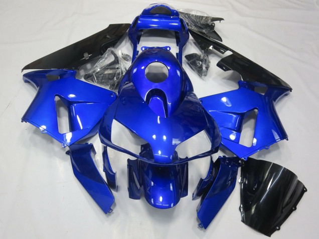 2003-2004 Honda CBR600RR Motorcycle Fairing - Blue Glossy Black
