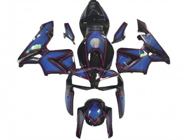 Best 2005-2006 Honda CBR600RR Motorcycle Fairings - Deep Blue Pink Outline
