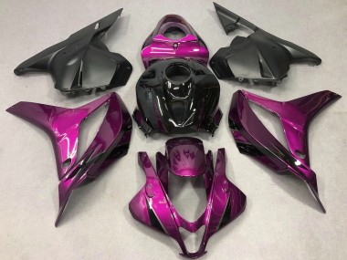 Best 2009-2012 Honda CBR600RR Motorcycle Fairings - Pink Glossy Black OEM Style
