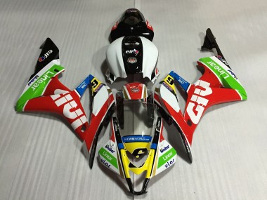 Best 2007-2008 Honda CBR600RR Motorcycle Fairings - White Red Green Yellow Glossy Black Givi 6