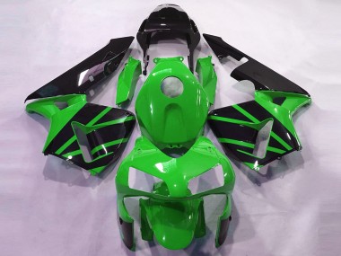 Best 2003-2004 Honda CBR600RR Motorcycle Fairings - Green Glossy Black OEM Style