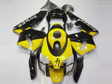 Best 2003-2004 Honda CBR600RR Motorcycle Fairings - Yellow Glossy Black Power