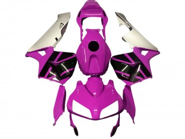 Best 2003-2004 Honda CBR600RR Motorcycle Fairings - Silver Hot Pink Glossy Black