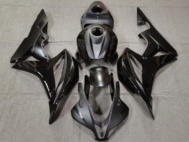 Best 2007-2008 Honda CBR600RR Motorcycle Fairings - Glossy Black Matte Black