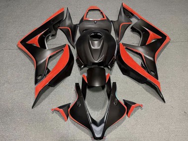 Best 2007-2008 Honda CBR600RR Motorcycle Fairing - Red Matte Black
