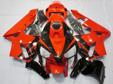 Best 2005-2006 Honda CBR600RR Motorcycle Fairings - Red Black Stripe