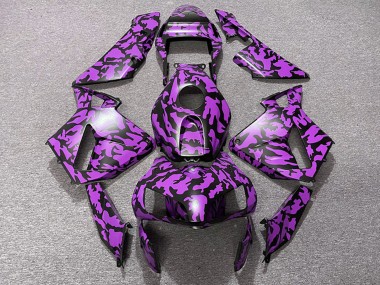Best 2003-2004 Honda CBR600RR Motorcycle Fairings - Purple Black Camouflage