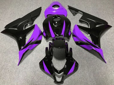 Best 2007-2008 Honda CBR600RR Motorcycle Fairings - Purple Glossy Black Matte Black