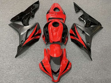 Best 2007-2008 Honda CBR600RR Motorcycle Fairings - Grey Red Glossy Black OEM Style