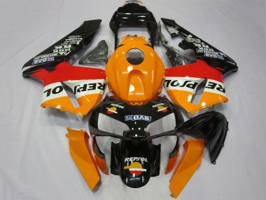 Best 2003-2004 Honda CBR600RR Complete Motorcycle Fairings - Orange White Red Glossy Black Repsol