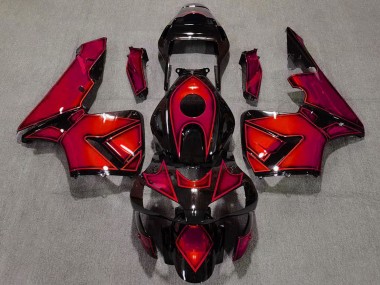Best 2003-2004 Honda CBR600RR Motorcycle Fairings - Red Glossy Black