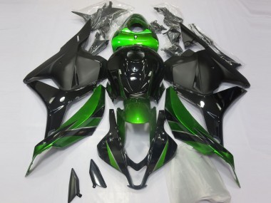 Best 2009-2012 Honda CBR600RR Motorcycle Fairings - Green Glossy Black Matte Black