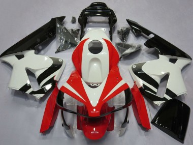 Best 2003-2004 Honda CBR600RR Motorcycle Fairings - White Red Glossy Black OEM Style