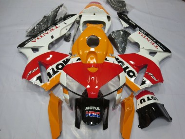 Best 2005-2006 Honda CBR600RR Motorcycle Fairings - White Repsol