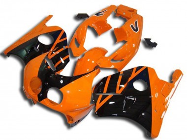 Best 1990-1998 Honda CBR250RR Motorcycle Fairings - Orange Glossy Black