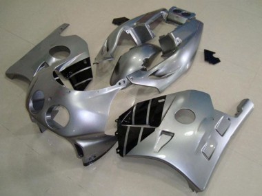 Best 1990-1998 Honda CBR250RR Motorcycle Fairings - Silver Glossy Black