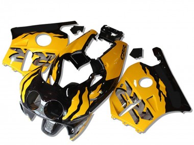 Best 1990-1998 Honda CBR250RR Motorcycle Fairings - Yellow Glossy Black RR
