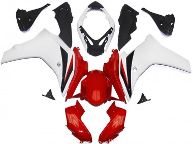 Best 2011-2013 Honda CBR600F Abs Motorcycle Fairings - White Red Glossy Black