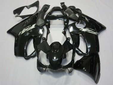 Best 2001-2003 Honda CBR600 F4i Motorcycle Fairings - Glossy Black Silver Decal