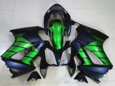 Best 2002-2013 Honda VFR 800 Motorcycle Fairings - Green Matte Black