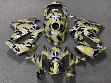 Best 2002-2013 Honda VFR 800 Motorcycle Fairings - Yellow Camouflage
