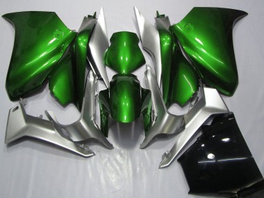 Best 2010-2014 Honda VFR 1200 Motorcycle Fairings - Silver Green