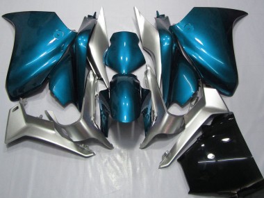 Best 2010-2014 Honda VFR 1200 Motorcycle Fairings - Silver Light Blue