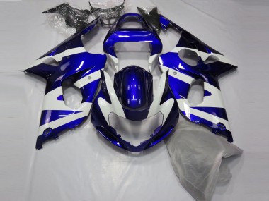 Best 2000-2002 Suzuki GSXR 1000 Motorcycle Fairings - Blue White