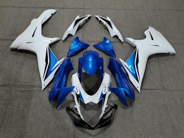 Best 2011-2024 Suzuki GSXR 600 / GSXR 750 Motorcycle Fairing - White Blue