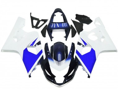 Best 2004-2005 Suzuki GSXR 600 / GSXR 750 Motorcycle Fairings - White Blue