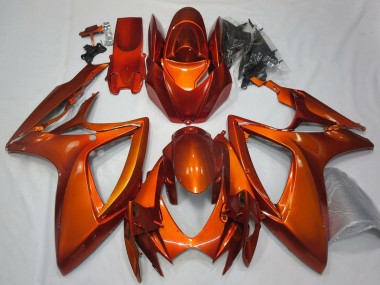 Best 2006-2007 Suzuki GSXR 600 / GSXR 750 Motorcycle Fairings - Burnt Orange