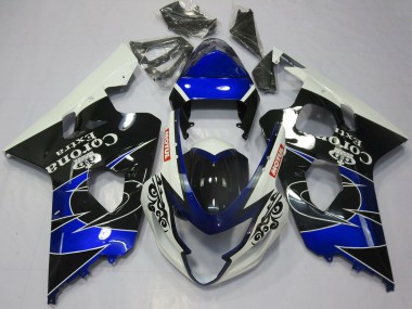 Best 2004-2005 Suzuki GSXR 600 / GSXR 750 Motorcycle Fairings - White Blue Black Corona Motul