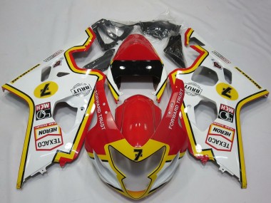 Best 2004-2005 Suzuki GSXR 600 / GSXR 750 Motorcycle Fairings - White Red Yellow