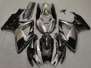 Best 2006-2007 Suzuki GSXR 600 / GSXR 750 Motorcycle Fairings - Dark Silver Glossy Black