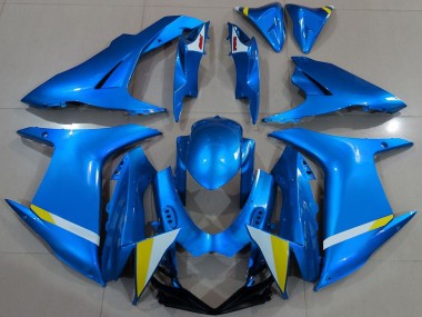 Best 2011-2024 Suzuki GSXR 600 / GSXR 750 Motorcycle Fairing - Blue White Yellow