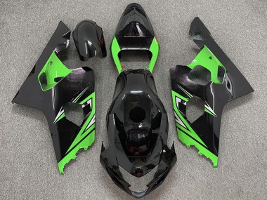 Best 2004-2005 Suzuki GSXR 600 / GSXR 750 Motorcycle Fairings - Glossy Black Green