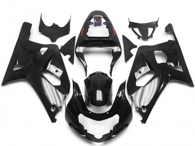 Best 2001-2003 Suzuki GSXR 600 / GSXR 750 Motorcycle Fairings - Glossy Black Silver